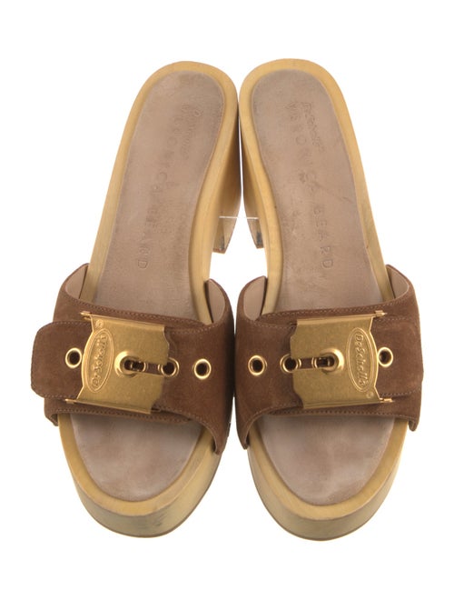 Veronica Beard Suede Studded Accents Slides