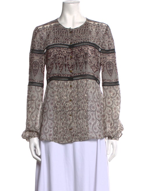 Veronica Beard Silk Printed Blouse