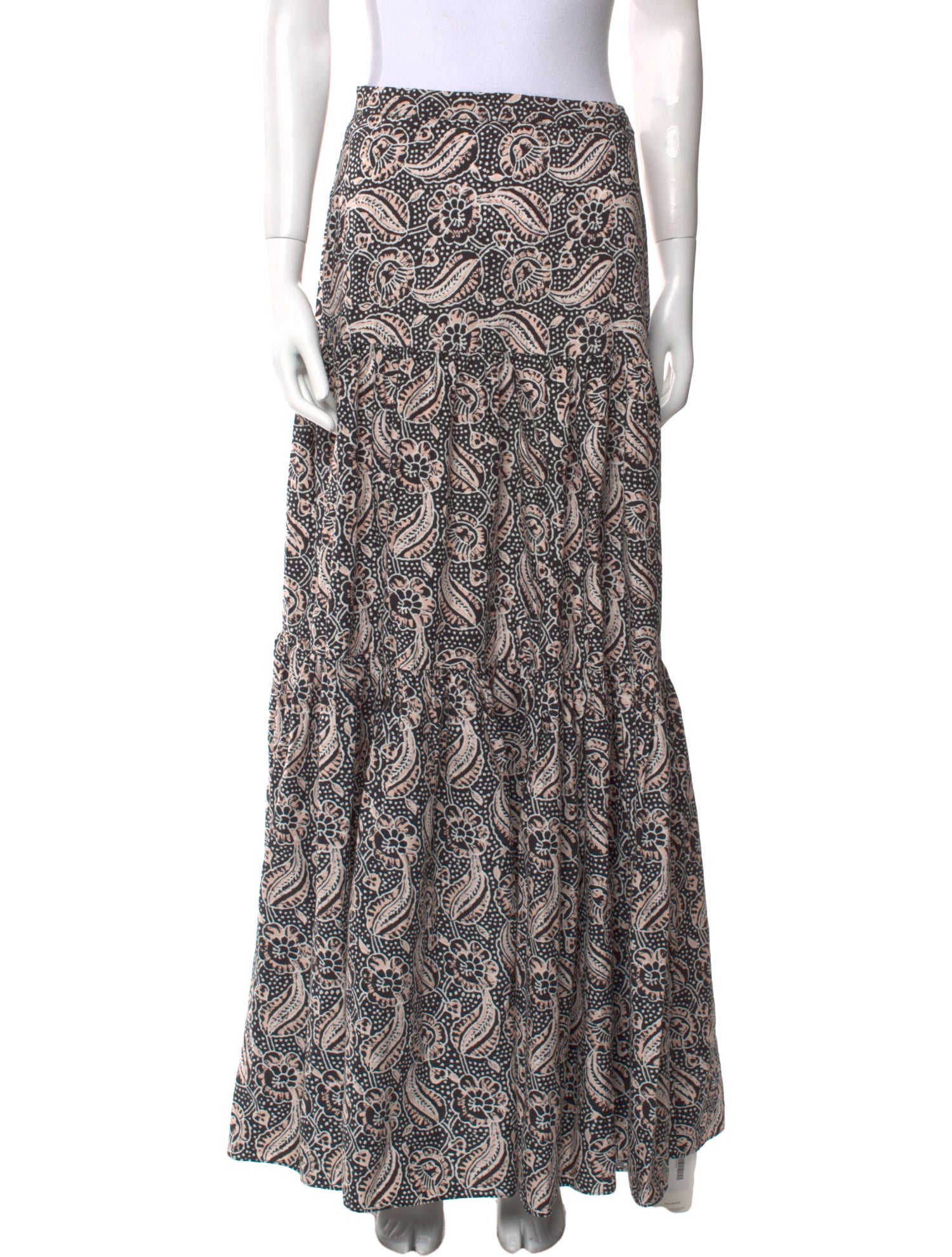 Veronica Beard Floral Print Long Skirt