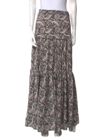 Veronica Beard Floral Print Long Skirt