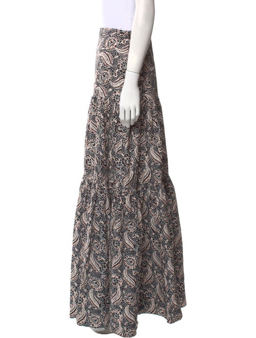 Veronica Beard Floral Print Long Skirt