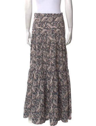 Veronica Beard Floral Print Long Skirt