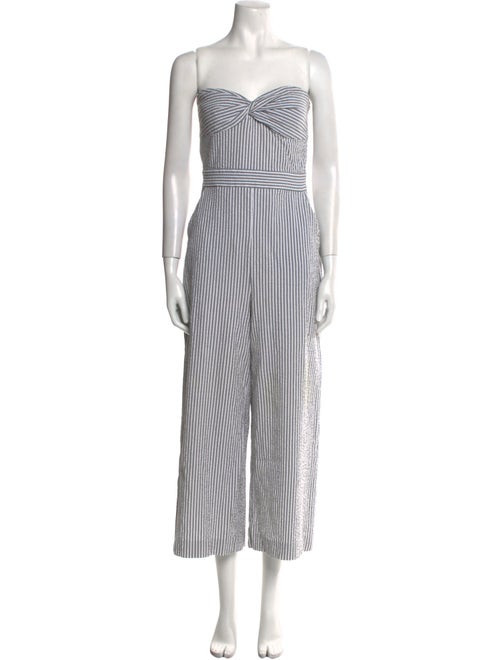 Veronica Beard Striped Strapless Jumpsuit