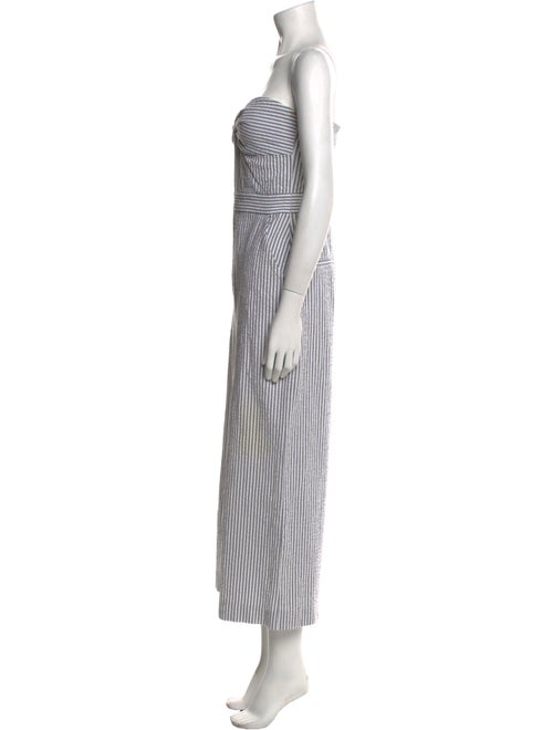 Veronica Beard Striped Strapless Jumpsuit