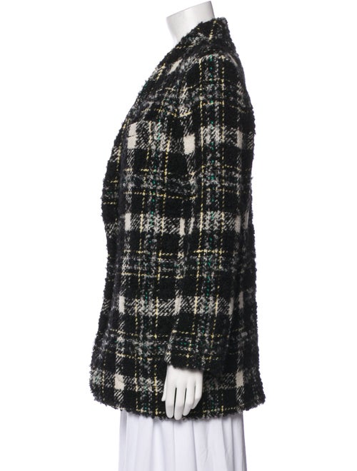 Veronica Beard Wool Plaid Print Coat