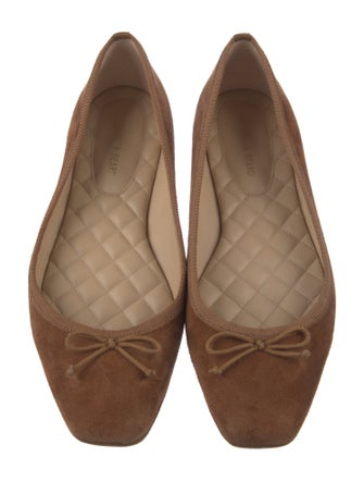 Veronica Beard Suede Bow Accents Ballet Flats