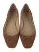 Veronica Beard Suede Bow Accents Ballet Flats