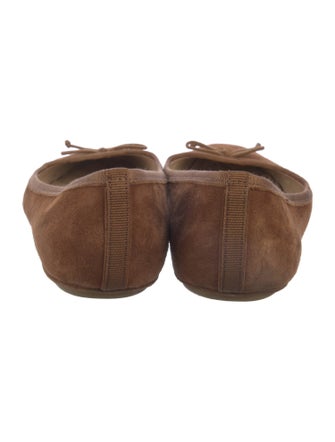 Veronica Beard Suede Bow Accents Ballet Flats