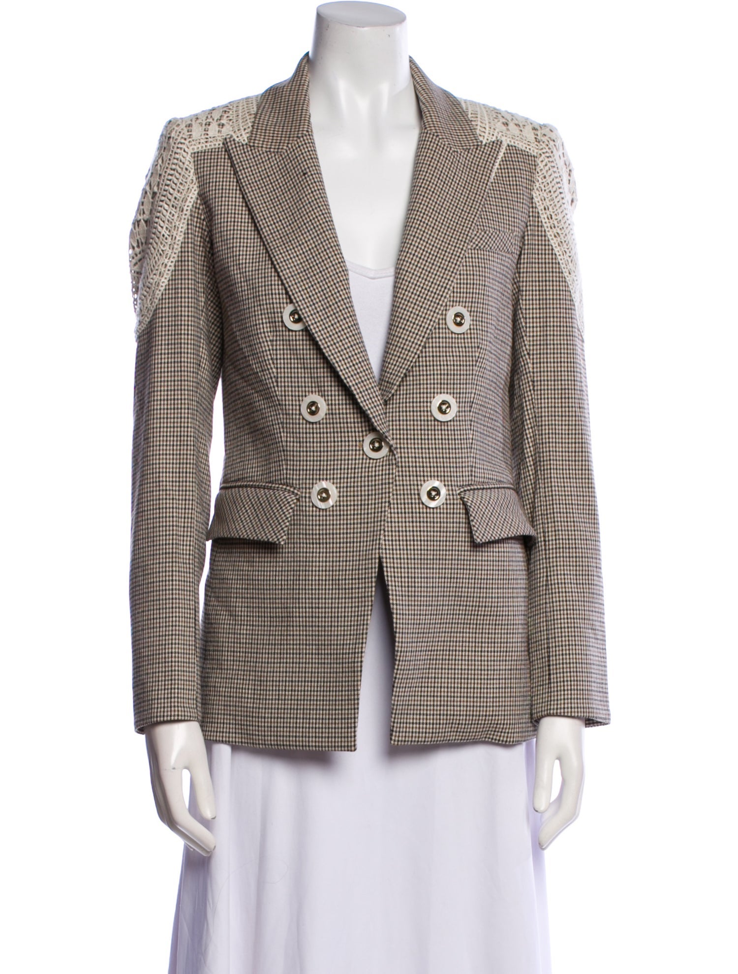 Veronica Beard Plaid Print Blazer