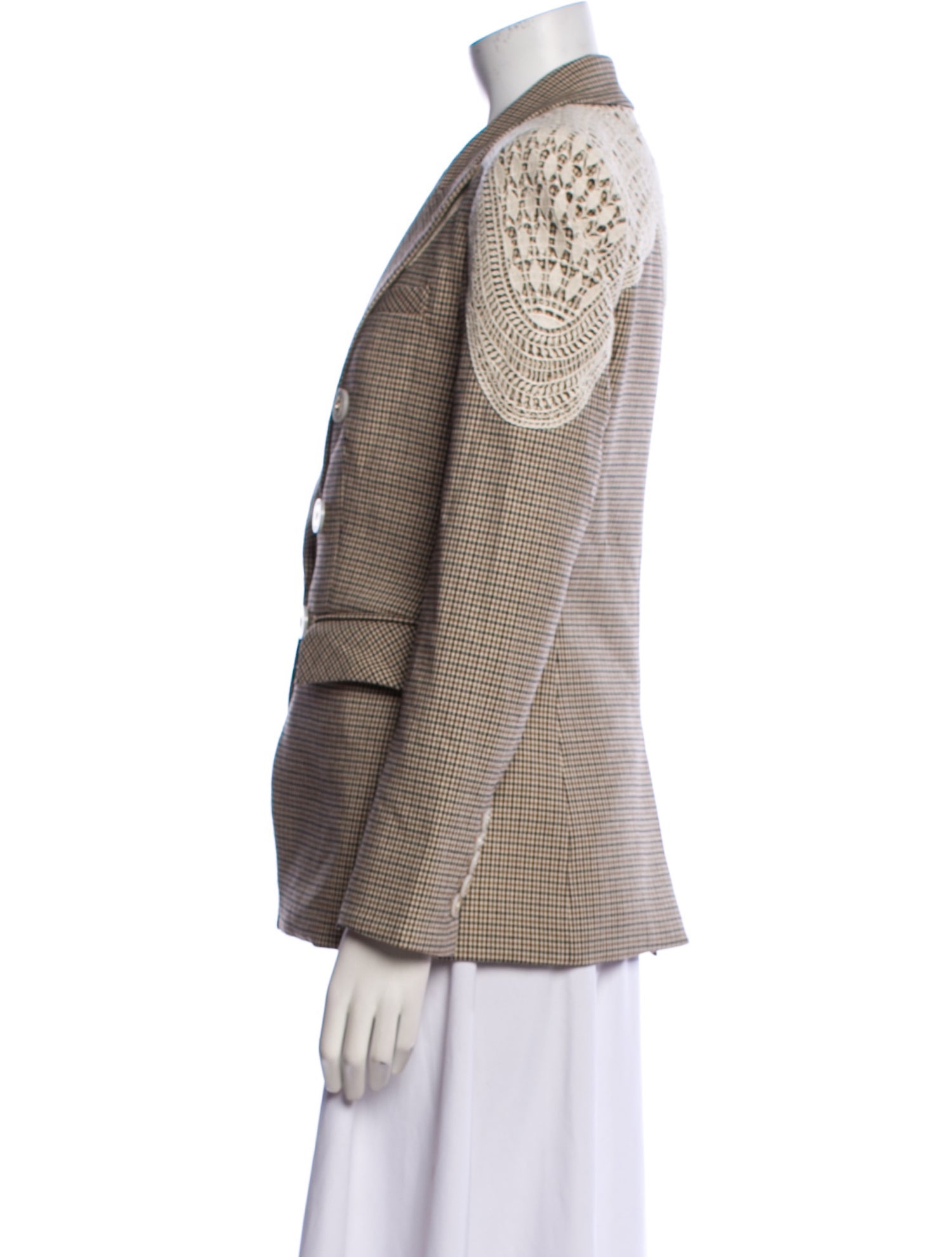 Veronica Beard Plaid Print Blazer