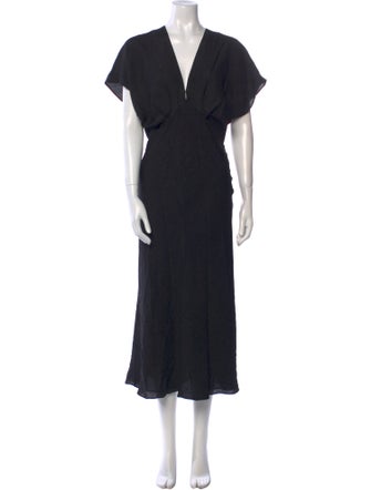 Veronica Beard V-Neck Long Dress