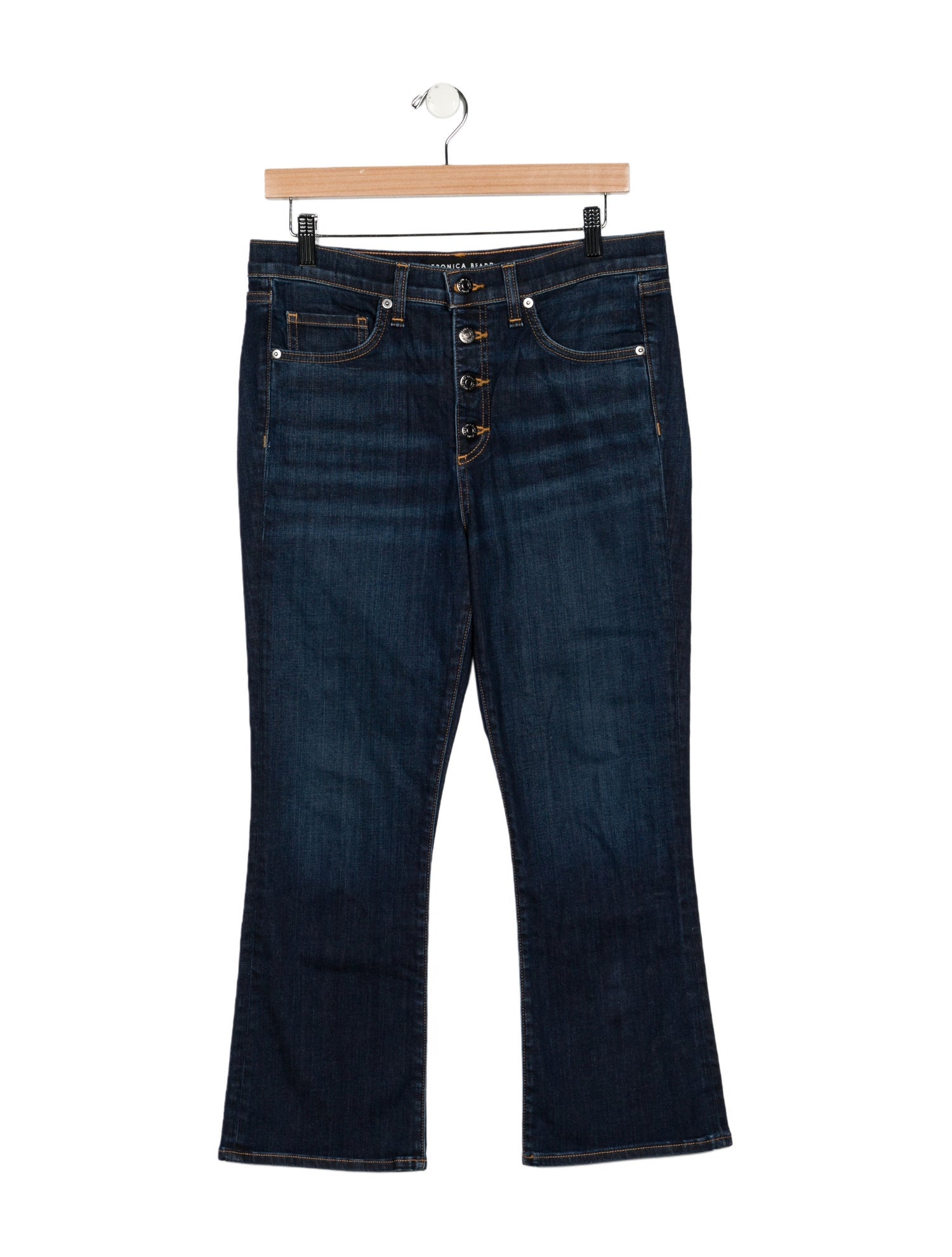 Veronica Beard Mid-Rise Straight Leg Jeans