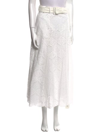 Veronica Beard Lace Pattern Midi Length Skirt