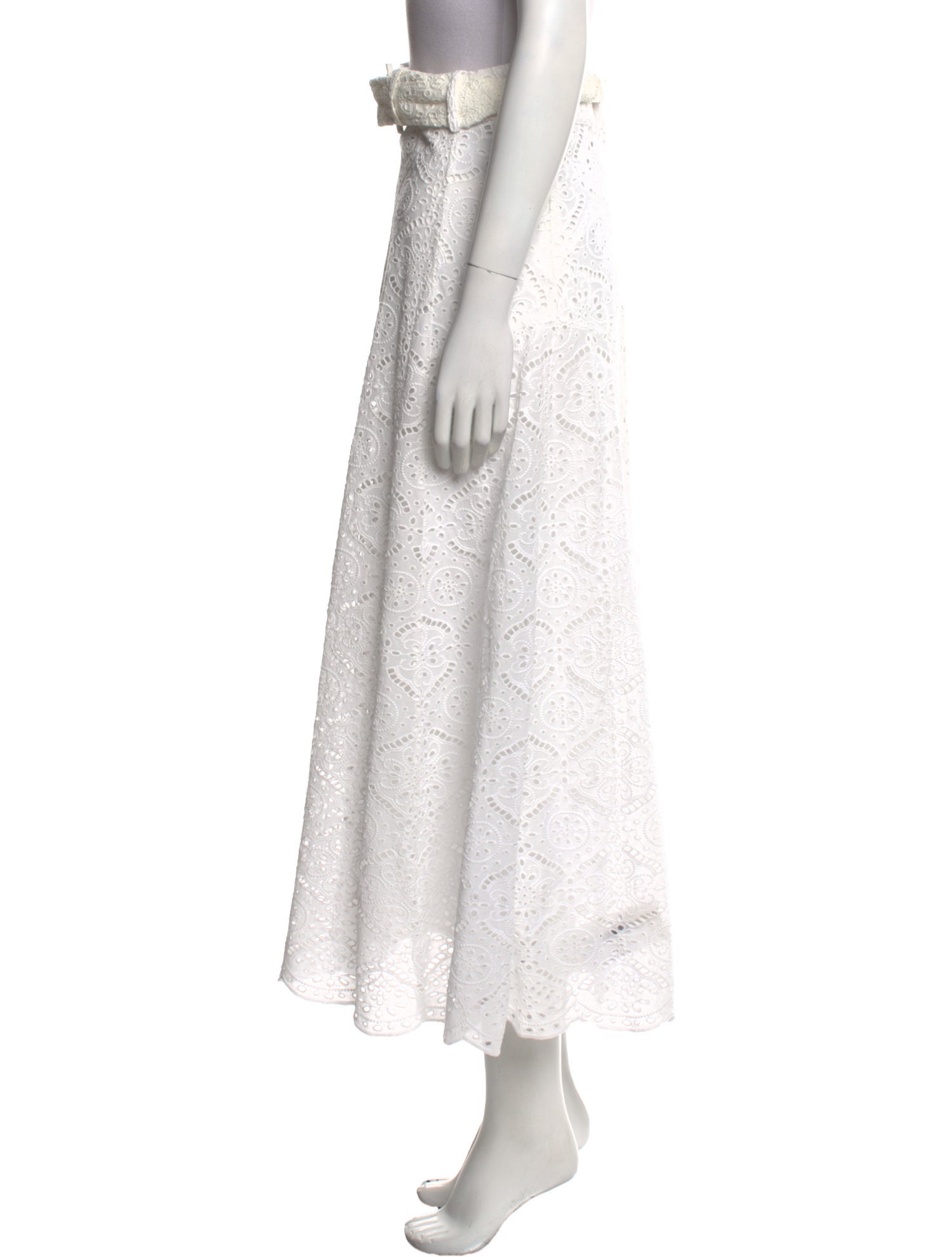 Veronica Beard Lace Pattern Midi Length Skirt