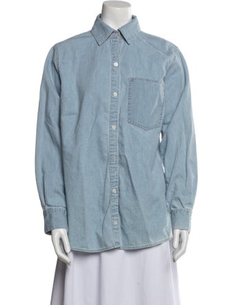 Veronica Beard Long Sleeve Button-Up Top