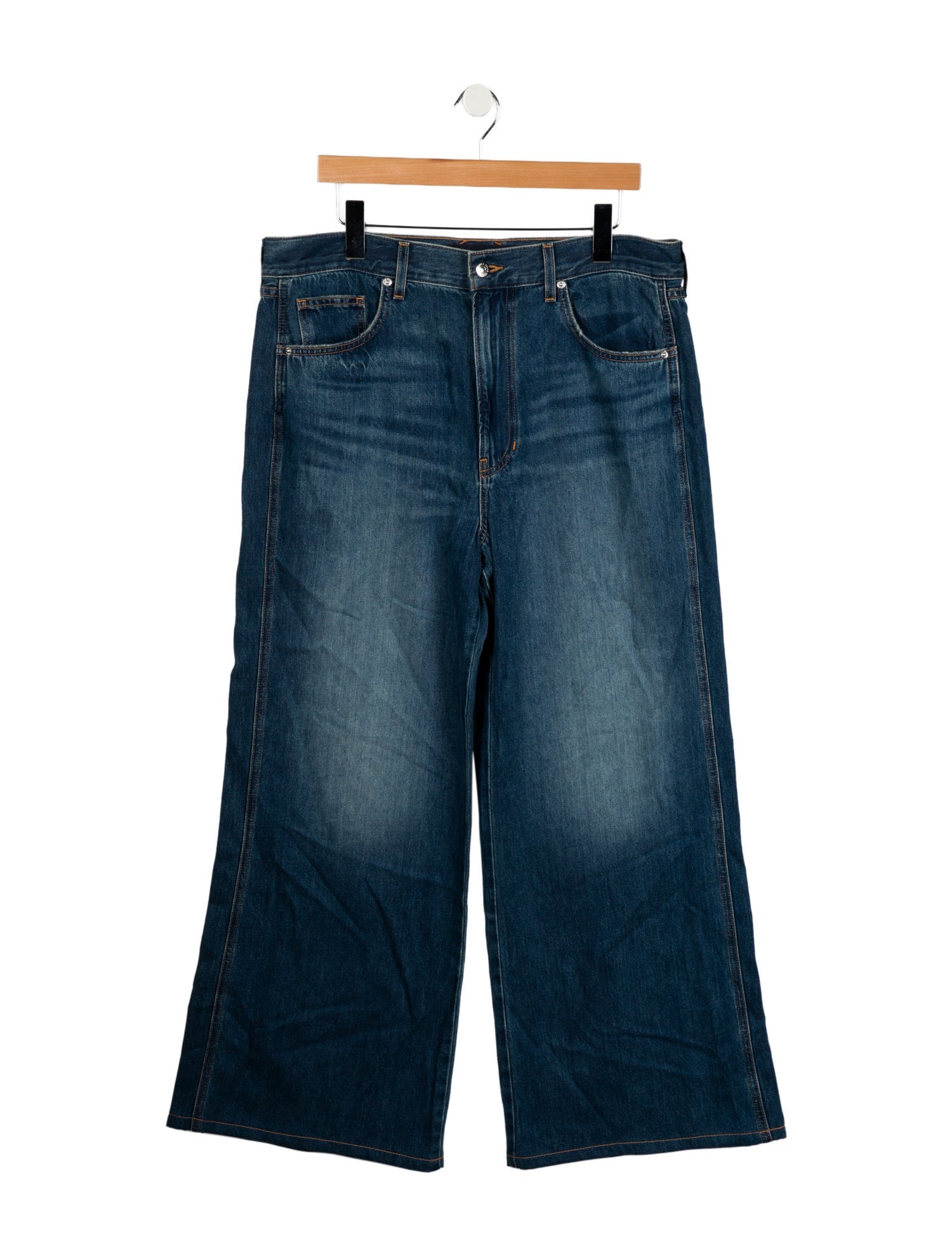 Veronica Beard High-Rise Wide Leg Jeans