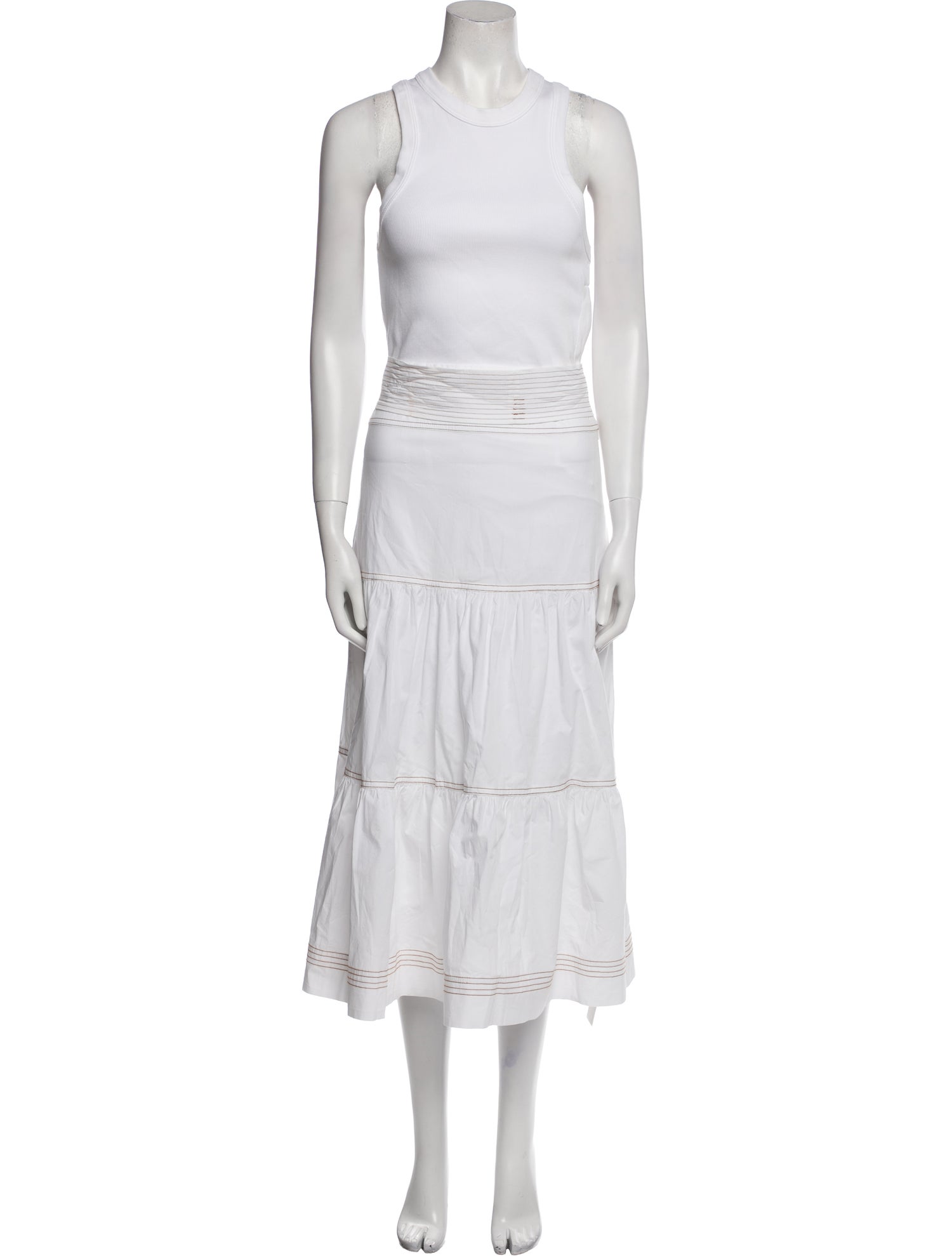 Veronica Beard Crew Neck Midi Length Dress