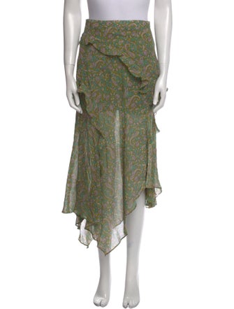 Veronica Beard Silk Midi Length Skirt