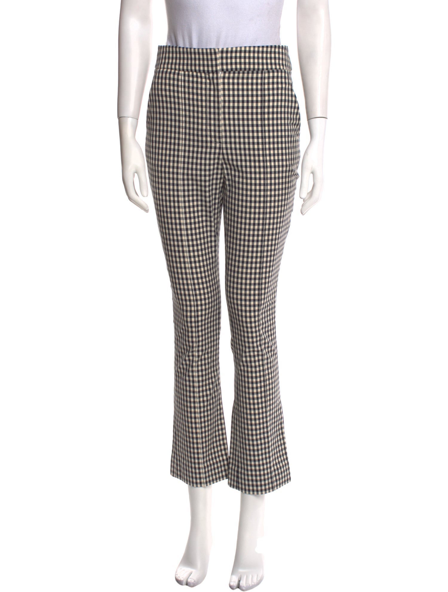 Veronica Beard Plaid Print Straight Leg Pants