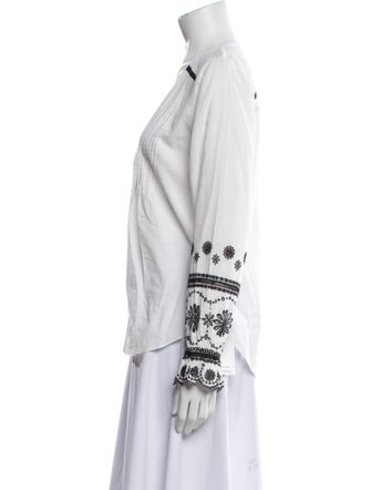 Veronica Beard Long Sleeve Button-Up Top