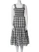 Veronica Beard Plaid Print Midi Length Dress