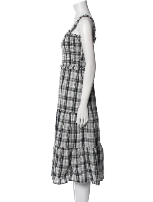 Veronica Beard Plaid Print Midi Length Dress