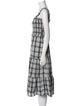 Veronica Beard Plaid Print Midi Length Dress