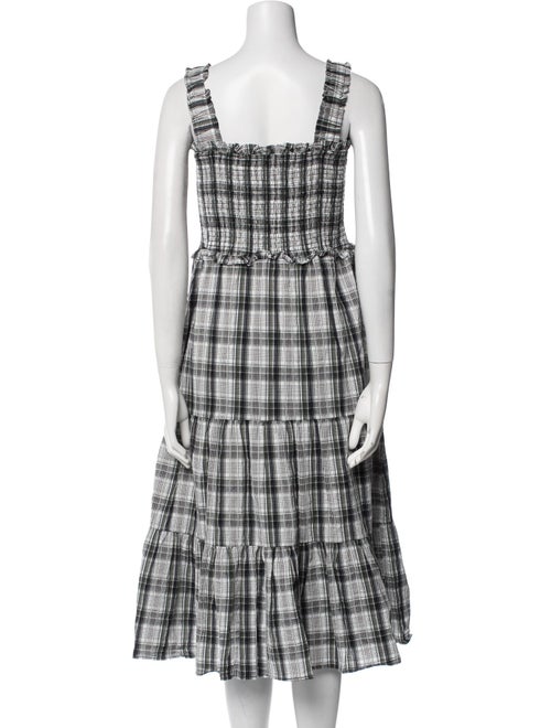 Veronica Beard Plaid Print Midi Length Dress