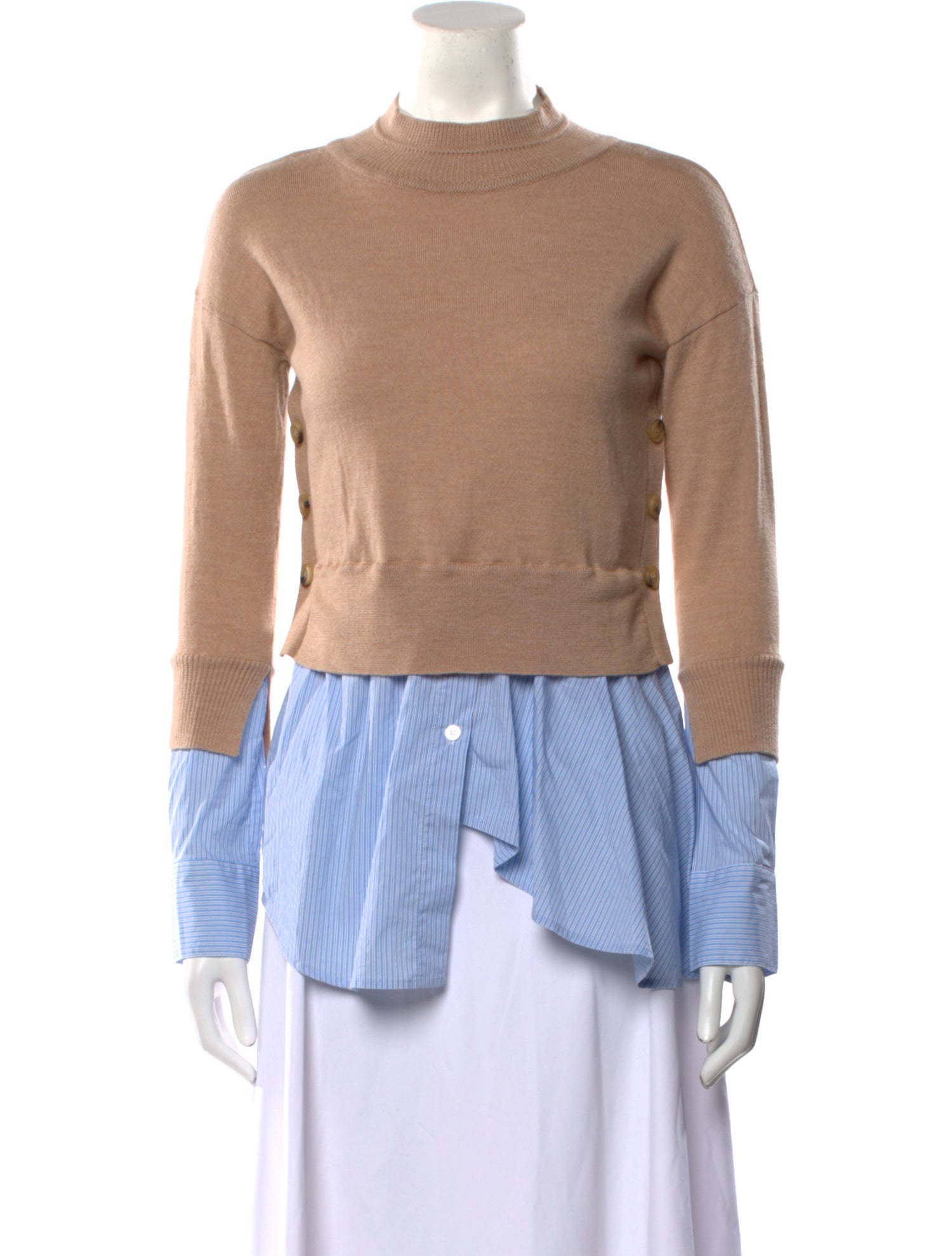 Veronica Beard Merino Wool Mock Neck Sweater