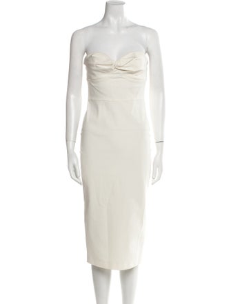 Veronica Beard Strapless Midi Length Dress