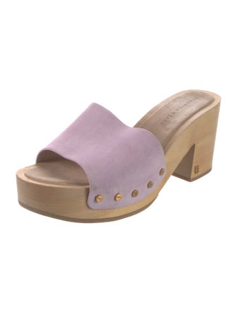 Veronica Beard Suede Studded Accents Slides
