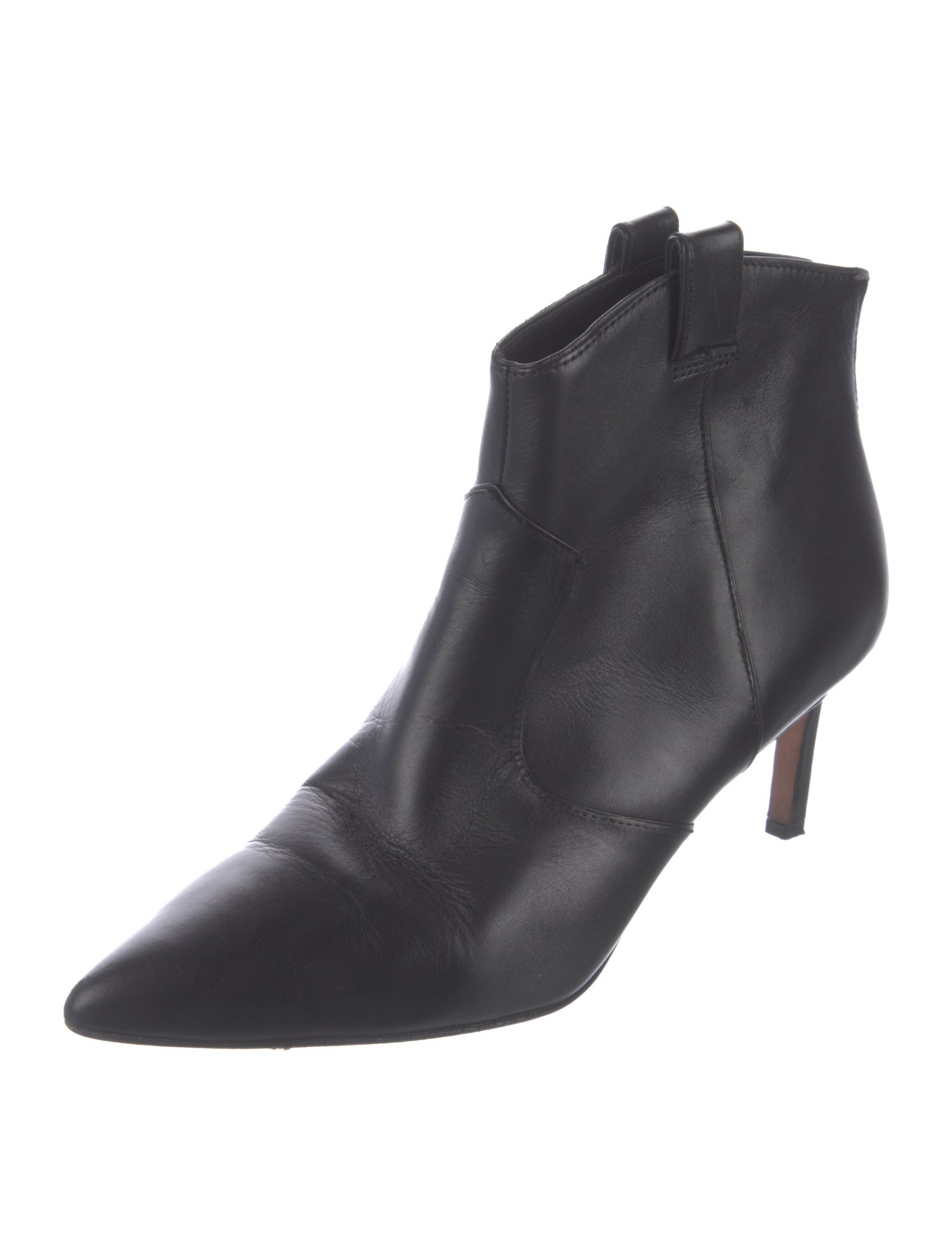 Veronica Beard Leather Western Boots