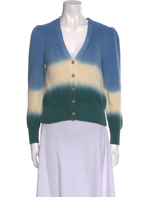 Veronica Beard Striped V-Neck Sweater