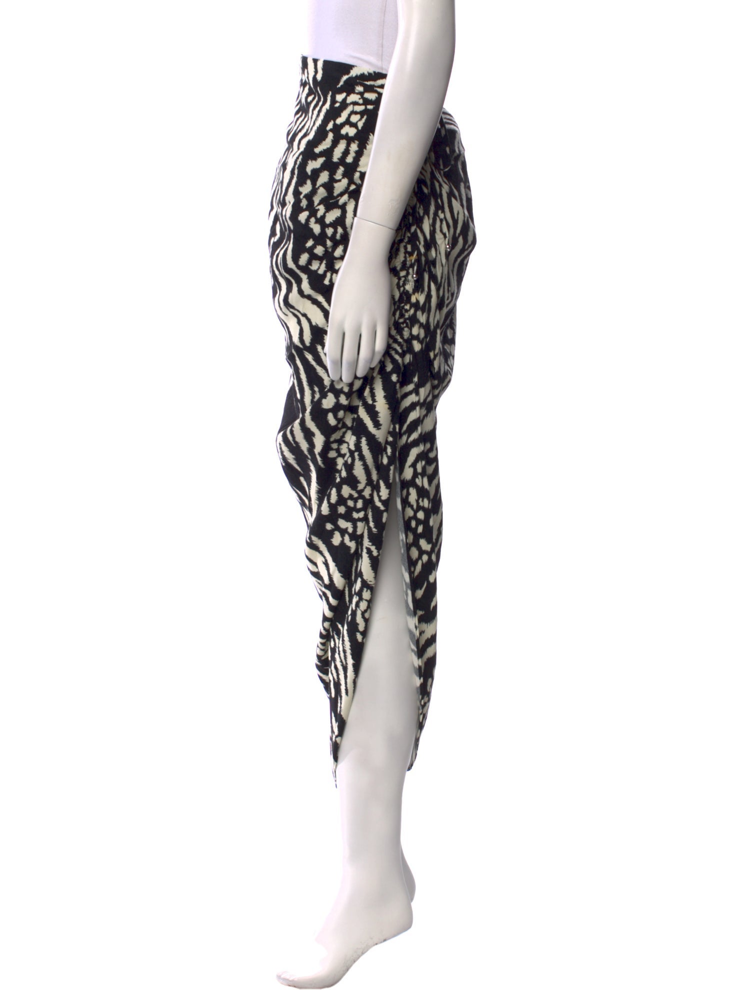 Veronica Beard Animal Print Midi Length Skirt