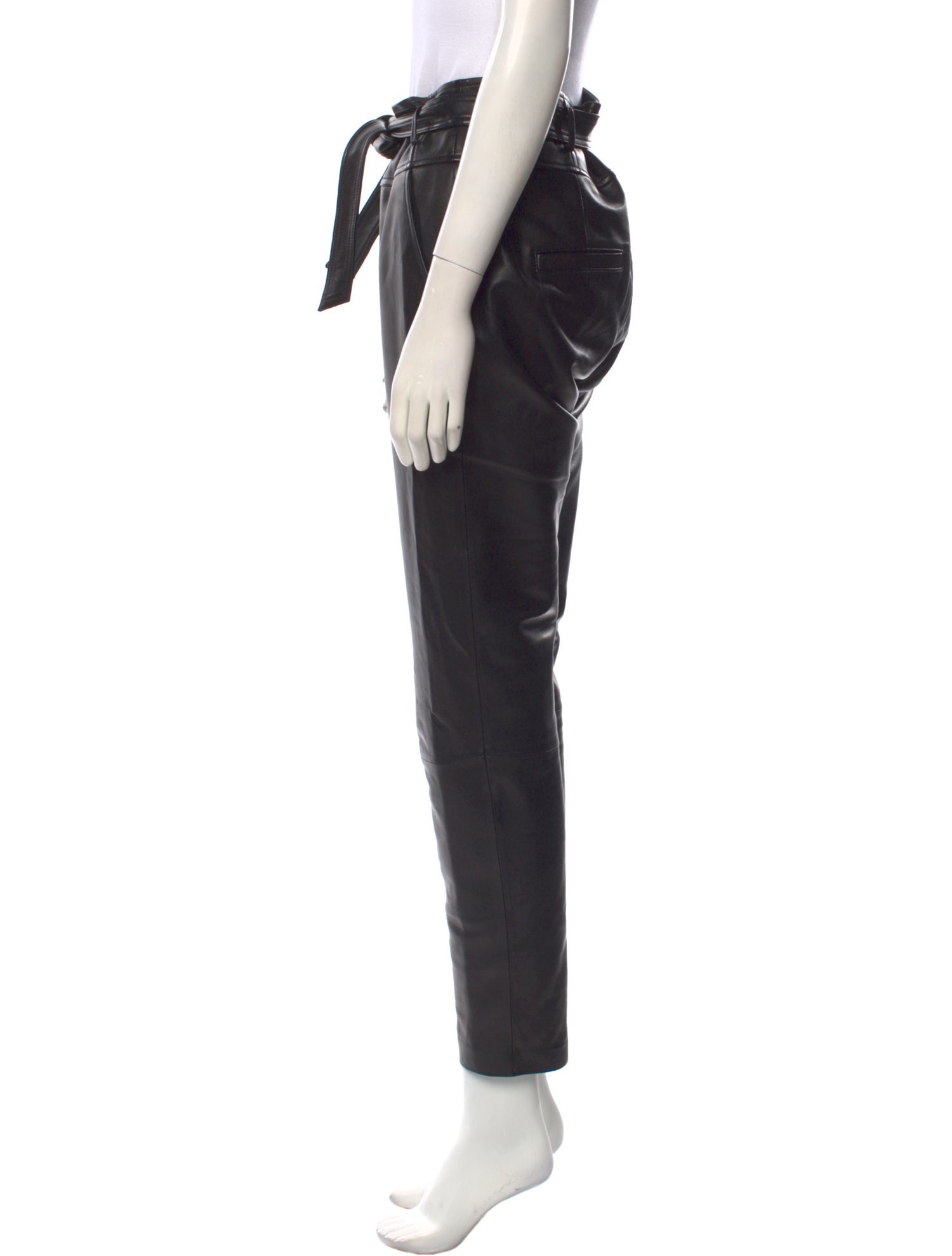 Veronica Beard Lamb Leather Skinny Leg Pants