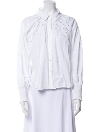 Veronica Beard Long Sleeve Button-Up Top