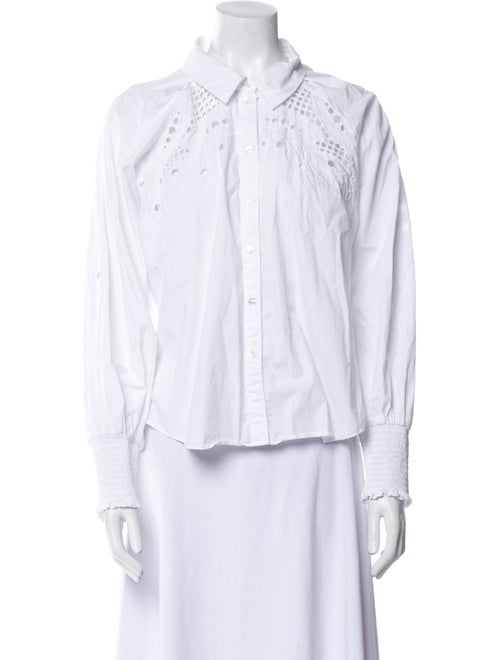 Veronica Beard Long Sleeve Button-Up Top