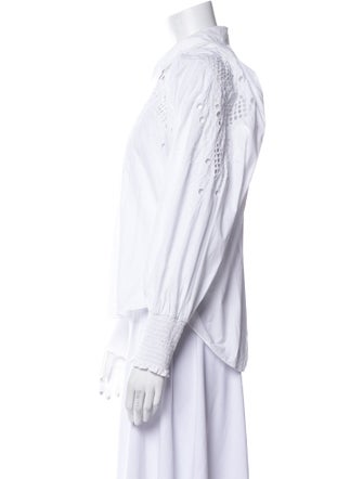 Veronica Beard Long Sleeve Button-Up Top