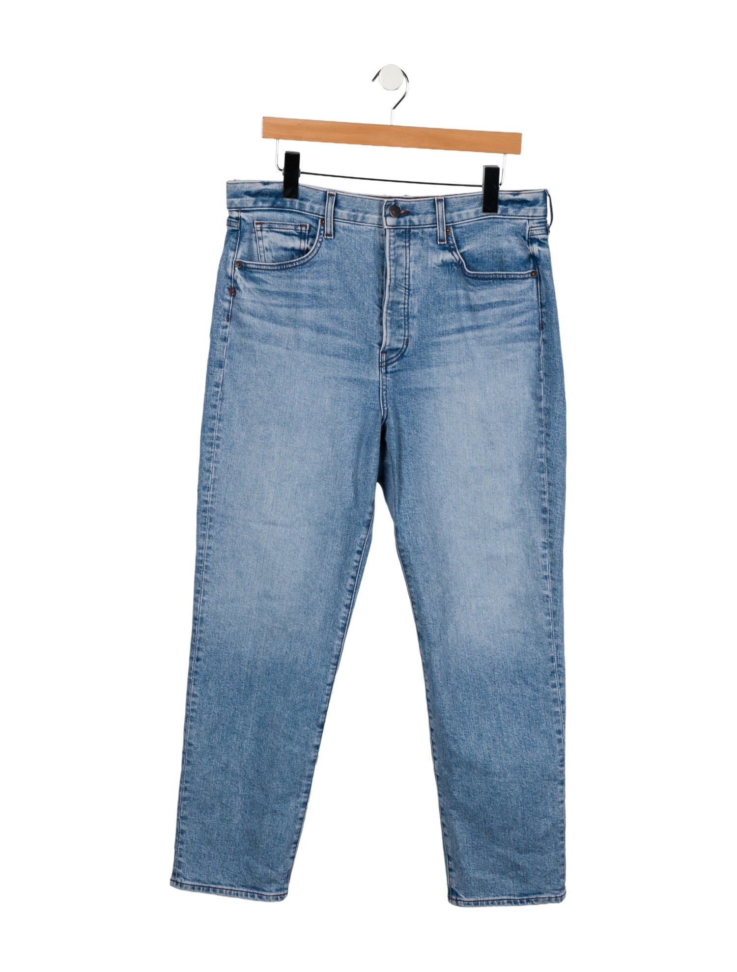 Veronica Beard High-Rise Straight Leg Jeans