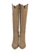 Veronica Beard Suede Embroidered Accent Boots
