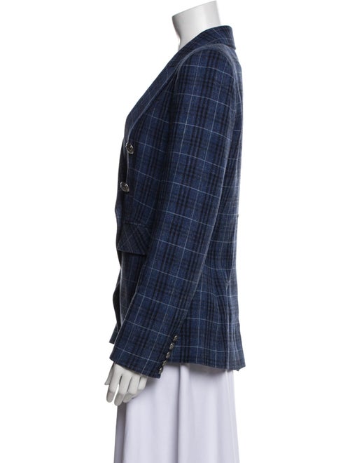 Veronica Beard Virgin Wool Plaid Print Coat