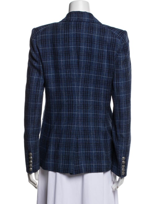 Veronica Beard Virgin Wool Plaid Print Coat