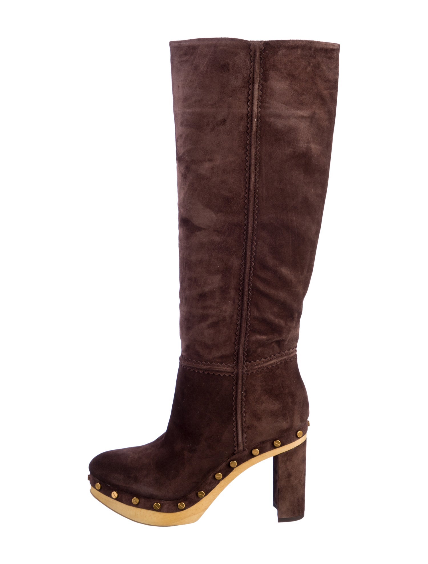 Veronica Beard Suede Studded Accents Boots