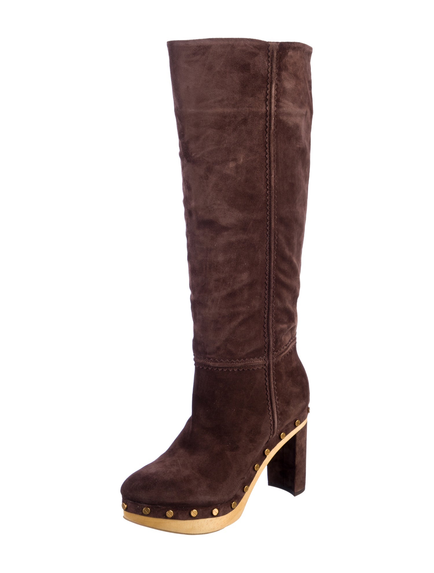 Veronica Beard Suede Studded Accents Boots