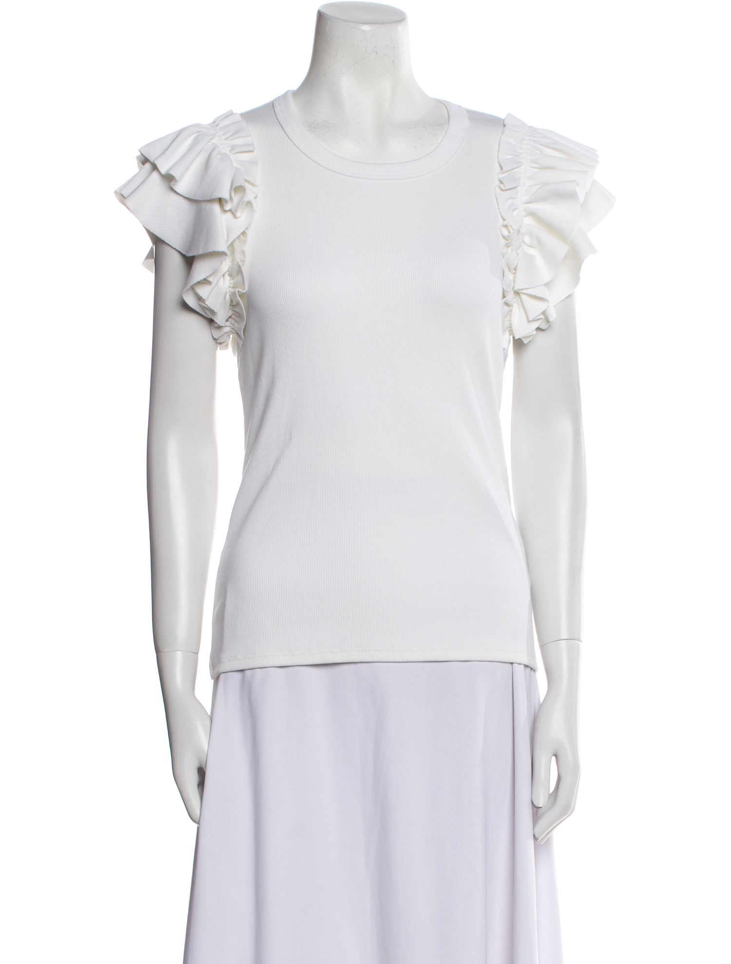 Veronica Beard Scoop Neck Short Sleeve T-Shirt