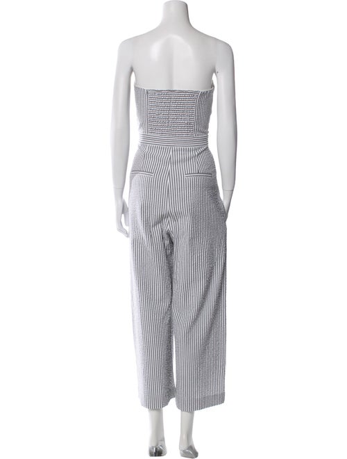 Veronica Beard Striped Strapless Jumpsuit