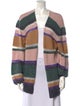 Veronica Beard Striped Open Front Sweater