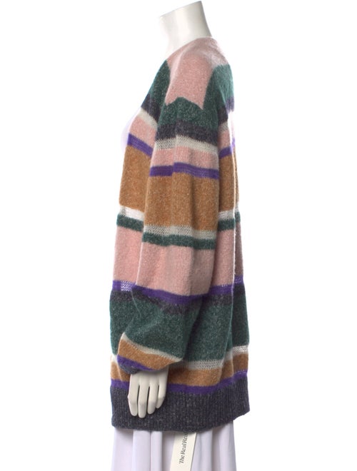 Veronica Beard Striped Open Front Sweater