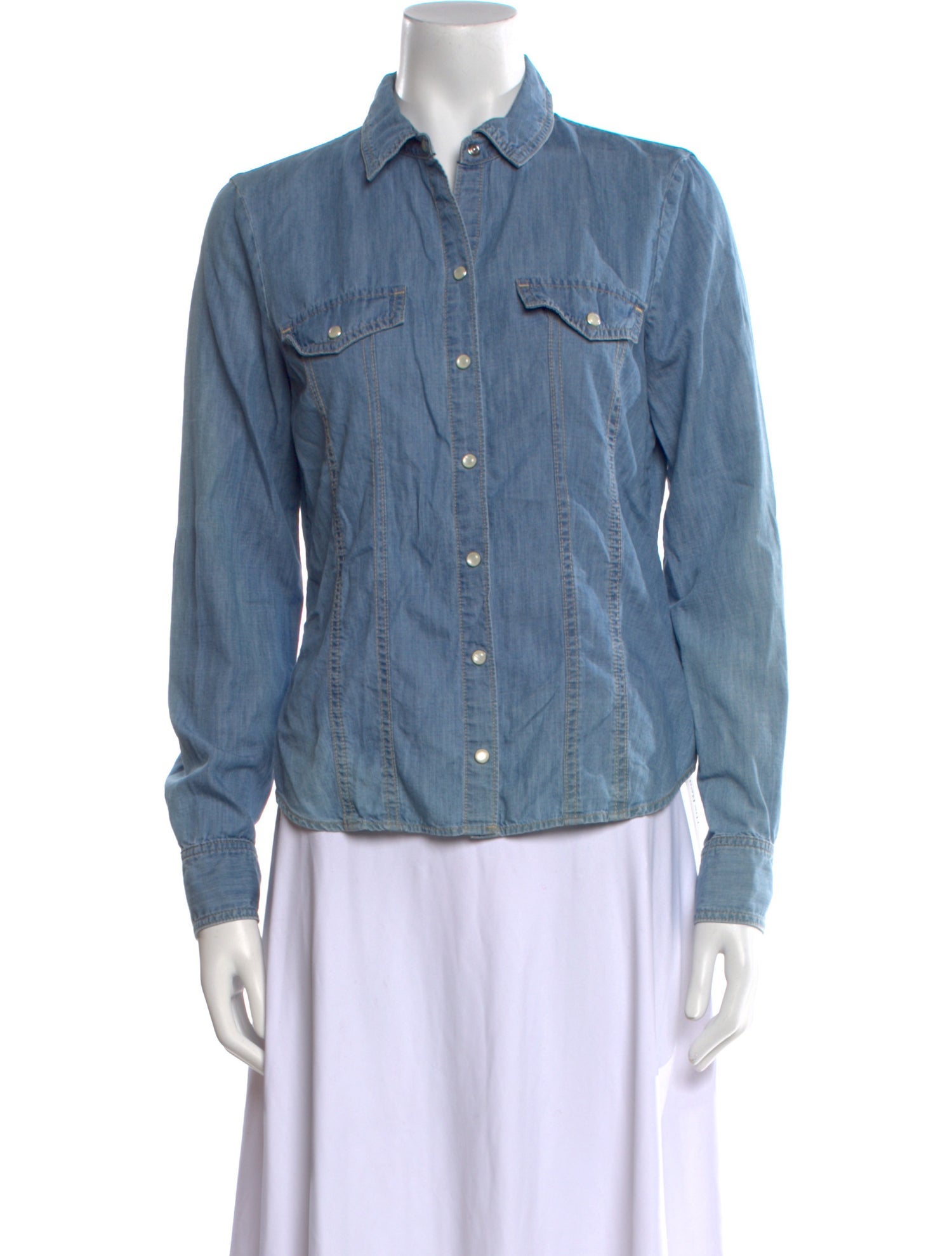 Veronica Beard Long Sleeve Button-Up Top