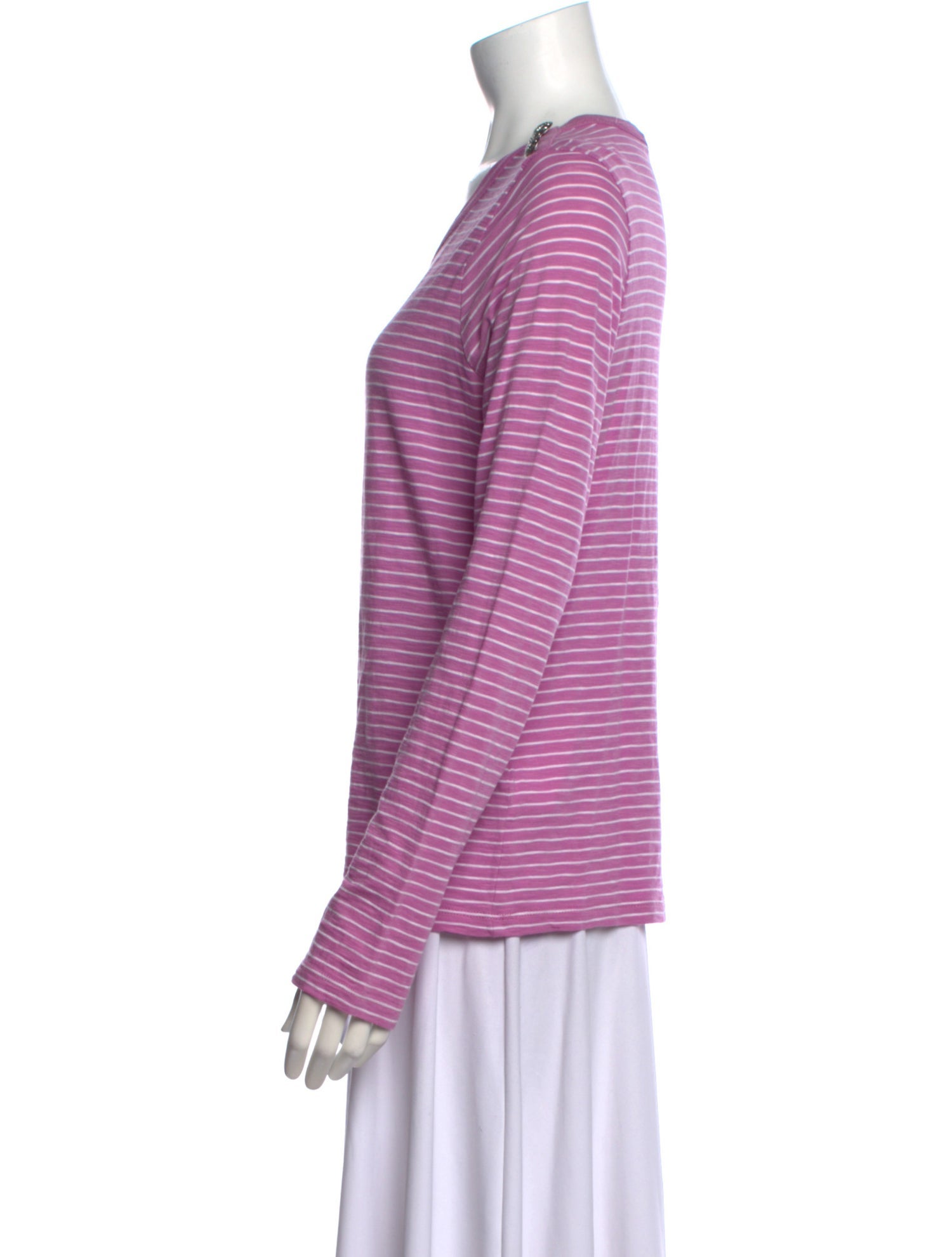 Veronica Beard Striped Scoop Neck Top